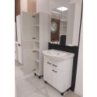 NOVELTY C30 Oszlopszekrény, 30x174x30, magasfényű fehér, fogantyú/láb: fekete
