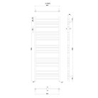 SAPHO METRO fürdőszobai radiátor, 600x1530 mm, 497W, króm 