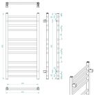 SAPHO METRO fürdőszobai radiátor, 450x890 mm, 239W, króm 