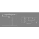 SAPHO AQUALINE ZARA kerámiamosdó, 64,5x46cm