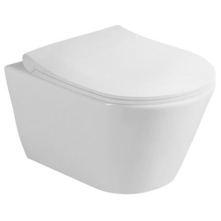 SAPHO AVVA SLIM WC-ülőke, soft close, króm/fehér 