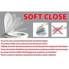 SAPHO AVVA SLIM WC-ülőke, soft close, króm/fehér 