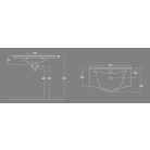 10080 AQUALINE ZARA mosdó, kerámia 79,5x46?cm