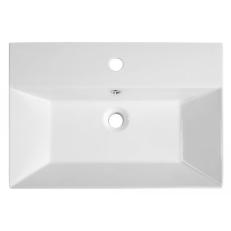 10SF50060 AQUALINE Mosdó, pultra ültethető vagy falra szerelhető 60x42 cm