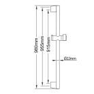 SAPHO AMY zuhanyszett, 890mm, réz/króm