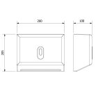 SAPHO AQUALINE Papírkéztörlő tartó, 260x200x100mm, fehér