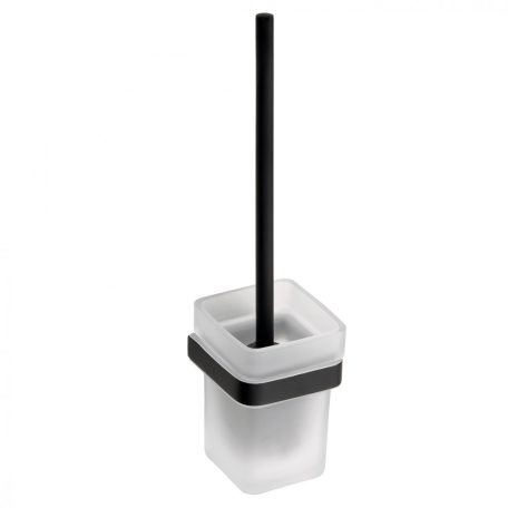 SAPHO BEMETA NERO WC kefetartó, fekete kefével, 93x385x127mm, fekete
