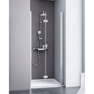   NEW STYLE nyíló harmonikaajtó épített zuhanyfülkéhez 900x1920, JOBBOS, ALU-MATT