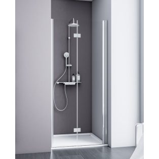   HSK NEW STYLE nyíló harmonikaajtó épített zuhanyfülkéhez 900x1920, BALOS, ALU-MATT