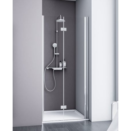 HSK NEW STYLE nyíló harmonikaajtó épített zuhanyfülkéhez 900x1920, BALOS, ALU-MATT