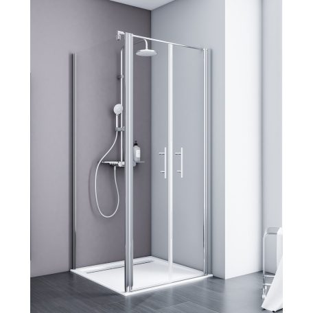 New Style,zuhany,zuhanyfal,fixfal,lengőajtóhoz,átlátszó,alumatt