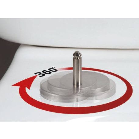 SAPHO LENA soft close WC-ülőke, duroplast, inox pánt