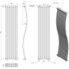 SAPHO ONDA fürdőszobai radiátor, 400x1700 mm, 425W, króm