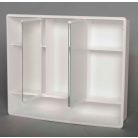 84132 AQUALINE LYMO tükrösszekrény 59x54x17,5 cm, világítás nélkül, fehér