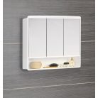 84132 AQUALINE LYMO tükrösszekrény 59x54x17,5 cm, világítás nélkül, fehér