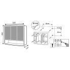 84132 AQUALINE LYMO tükrösszekrény 59x54x17,5 cm, világítás nélkül, fehér