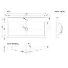 Defra OLEX 80 Műmárvány mosdó, 80x40x5,5 cm