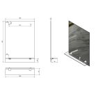 22429 AQUALINE Tükör 50x70 furattal