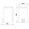 27103 AQUALINE SIMPLE LINE Szemetes kosár, 3l, csiszolt inox