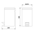 27103 AQUALINE SIMPLE LINE Szemetes kosár, 3l, csiszolt inox