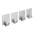 33209 Öntapadó fogas, inox, 4db