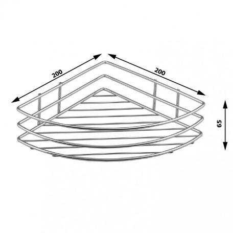 37005 AQUALINE KRÓM LINE sarokpolc, króm