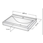 Marmorin Dallas 1200 mosdó 1medence, 1csaplyuk, fehér