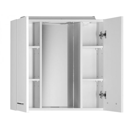 45025 AQUALINE ZOJA tükrösszekrény halogén világítással, 70x60x14 cm, fehér
