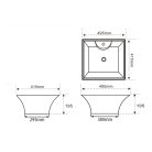 49411 AQUALINE kerámiamosdó 49,5x41,5x19,5 cm