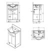   SAPHO AQUALINE KERAMIA FRESH mosdótartó szekrény, 51x74x34cm, fehér, mosdó nélkül