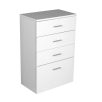 50308 AQUALINE ZOJA/KERAMIA FRESH állószekrény, fiókokkal, fehér, 50x78x29?cm