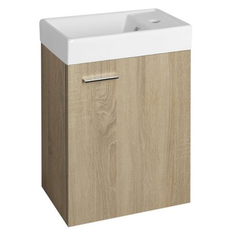 SAPHO AQUALINE ZOJA mosdótartó szekrény, mosdó nélkül, 39,5x50x22cm, platina tölgy