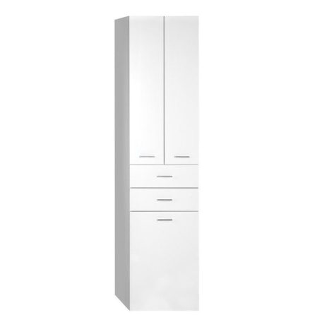 SAPHO AQUALINE ZOJA állószekrény fiókkal, szennyeskosárral, 50x184x2cm, fehér