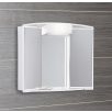541202 AQUALINE ANGY tükrösszekrény 59x50x15 fehér, műanyag