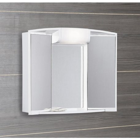 541202 AQUALINE ANGY tükrösszekrény 59x50x15 fehér, műanyag