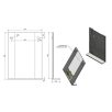 57396 AQUALINE BETA tükör polccal 50x70x12 cm