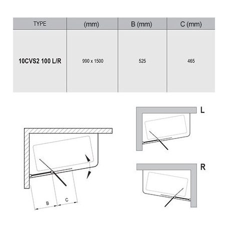 Ravak Kádparaván 10CVS2-100 L fehér + Transparent