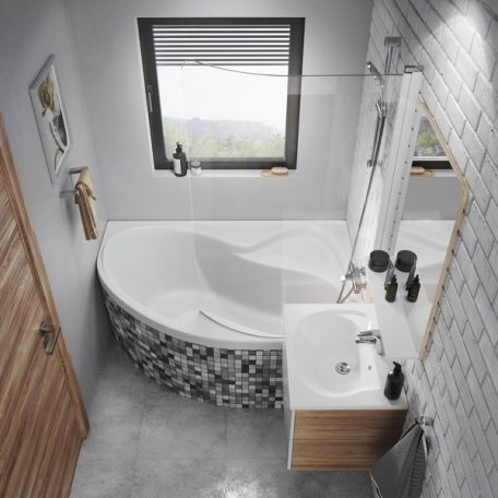 Ravak Kádparaván CVSK1 ROSA 140/150 R fehér  + Transparent