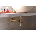 9596 Mosdó szifon, retro, réz/bronz