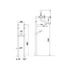 SAPHO REITANO ANTEA Térben álló csaptelep láb (pár), bronz 