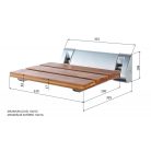 SAPHO AQUALINE felhajtható zuhanyülőke, 32x23cm, max:160kg, bambusz