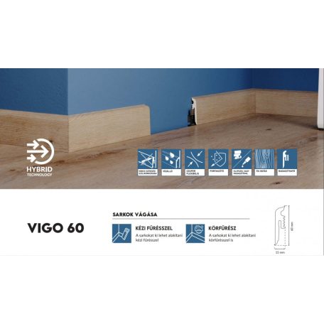 AFIRMAX VIGO 60 szegőléc 15x60x2200mm szín: 102-SCANDINAVIAN TÖLGY (5905167825716)