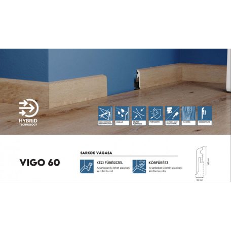 AFIRMAX VIGO 60 szegőléc 15x60x2200mm szín: 107-VERMONT TÖLGY (5905167825747)