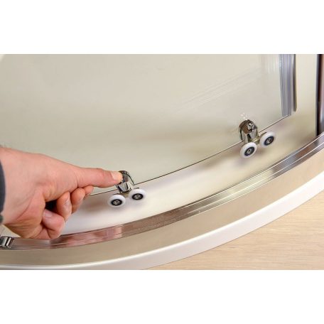 SAPHO GELCO SIGMA íves zuhanykabin 90x90 cm, transzparent üveg, dupla eltolható ajtó