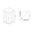 SAPHO GELCO SIGMA íves zuhanykabin 90x90 cm, transzparent üveg, dupla eltolható ajtó