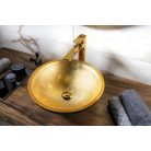 SAPHO MURANO BLACK-GOLD üvegmosdó, átm:40x14cm, arany/fekete