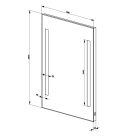 SAPHO AQUALINE LED tükör világítással, billenő kapcsolóval, 60x80cm