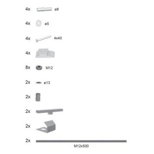 Ravak Panelkit U (előlap szerelőkészlet)