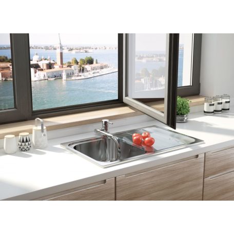 Deante ASTER Mosogató csaptelep, lehajtható U alakú kifolyócsővel, króm