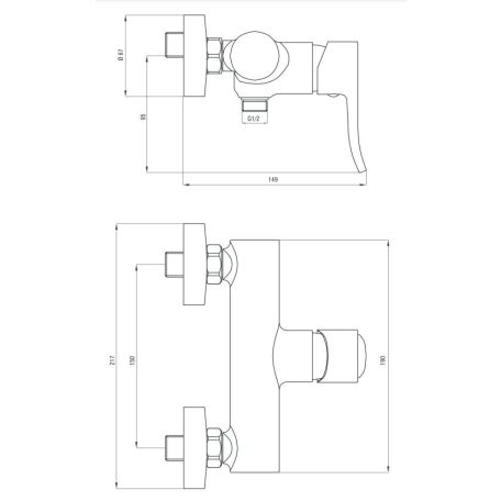 06 BCW040M Werbena Zuhanycsaptelep zuhanyszett nélkül